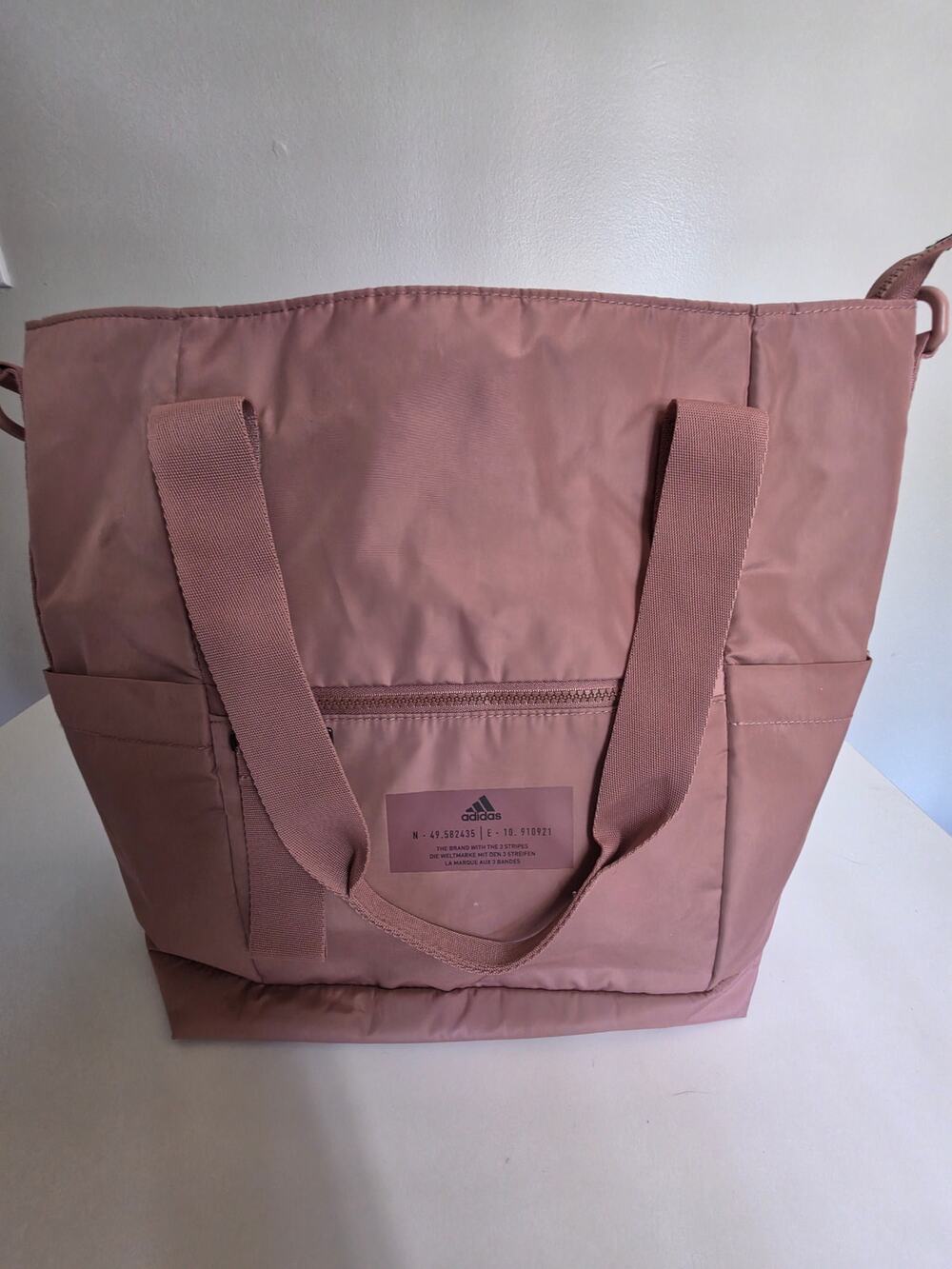Adidas Pink Mauve Tote Bag Crossbody Travel Gym Shoulder Bag Luggage Sleeve